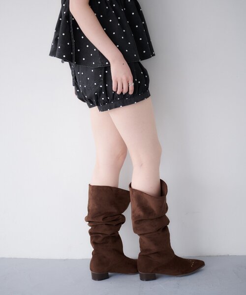 Kastane(カスタネ)の「【WEB先行/セットアップ対応】ドットツイルショートパンツ(その他パンツ・レディース・ブラック/ブラウン・FREE)」の14枚目の写真