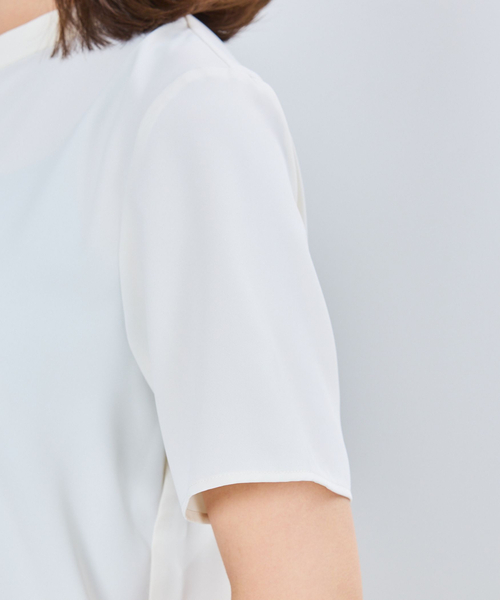 NARACAMICIE（ナラカミーチェ）の「【NARACAMICIE】ツイル半袖ブラウス（シャツ/ブラウス・レディース・ネイビー/ホワイト・M/XL）」の9枚目の写真