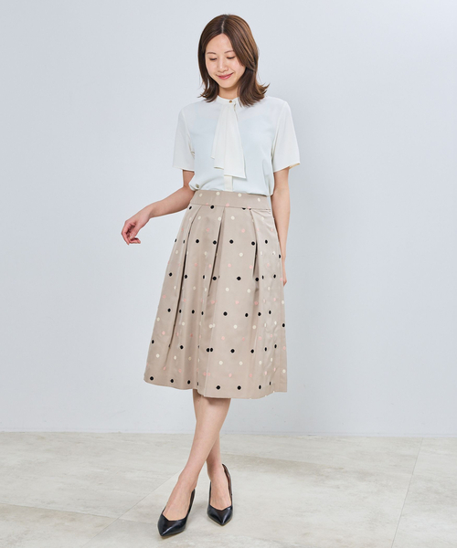 NARACAMICIE（ナラカミーチェ）の「【NARACAMICIE】ツイル半袖ブラウス（シャツ/ブラウス・レディース・ネイビー/ホワイト・M/XL）」の12枚目の写真