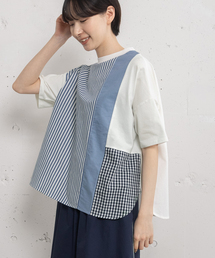 POU DOU DOU | 布帛切り替えトップス(Tシャツ/カットソー)