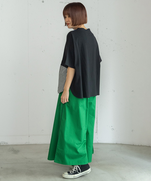 POU DOU DOU(プードゥドゥ)の「布帛切り替えトップス(Tシャツ/カットソー・レディース・ブラック/オフホワイト・M)」の9枚目の写真