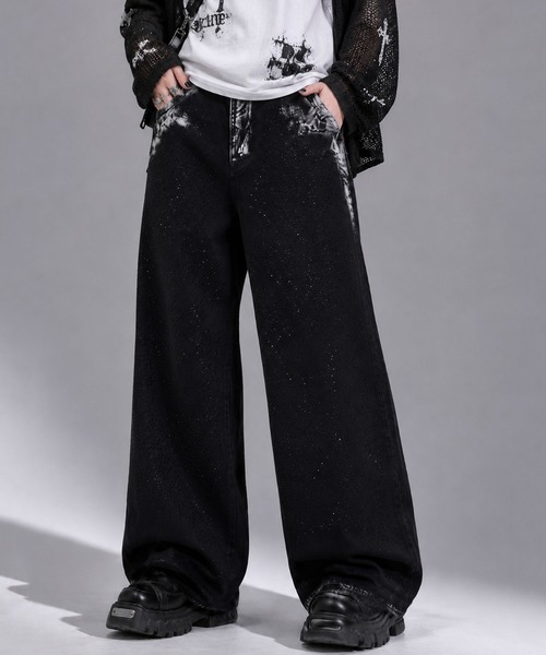ARULE(アルール)の「『ARULE/アルール』ラメ加工 デニムパンツ【GC】(デニムパンツ・メンズ・ブラック・M/L)」の1枚目の写真