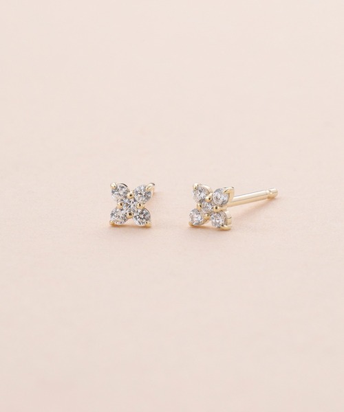 EMUNE(エミュネ)の「K10 ブルームピアス(ピアス(両耳用)・レディース・ゴールド・ONE SIZE)」の2枚目の写真