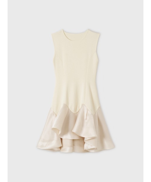 EIMY ISTOIRE(エイミーイストワール)の「WAVY KNIT MINI DRESS(ワンピース・レディース・オフホワイト/ブラック/ピンクベージュ・F)」の15枚目の写真