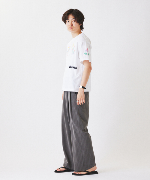 JOURNAL STANDARD relume(ジャーナルスタンダード レリューム)の「タイランド ハンドステッチ 刺繍 Tシャツ(Tシャツ/カットソー・メンズ・ホワイト/ブラック・LARGE/MEDIUM)」の22枚目の写真