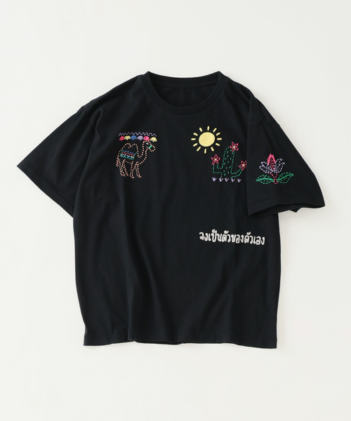 JOURNAL STANDARD relume(ジャーナルスタンダード レリューム)の「タイランド ハンドステッチ 刺繍 Tシャツ(Tシャツ/カットソー・メンズ・ホワイト/ブラック・LARGE/MEDIUM)」の11枚目の写真