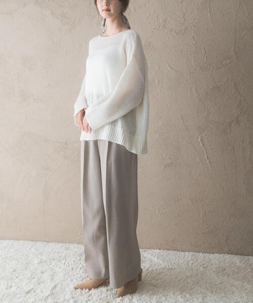URBAN RESEARCH ROSSO WOMEN(アーバンリサーチ ロッソ)の「モヘア混スパンコールシアーニット(ニット/セーター・レディース・ミント/オフホワイト・FREE)」の9枚目の写真