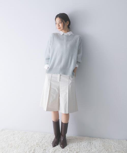 URBAN RESEARCH ROSSO WOMEN(アーバンリサーチ ロッソ)の「モヘア混スパンコールシアーニット(ニット/セーター・レディース・ミント/オフホワイト・FREE)」の21枚目の写真