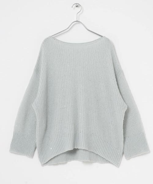 URBAN RESEARCH ROSSO WOMEN(アーバンリサーチ ロッソ)の「モヘア混スパンコールシアーニット(ニット/セーター・レディース・ミント/オフホワイト・FREE)」の22枚目の写真