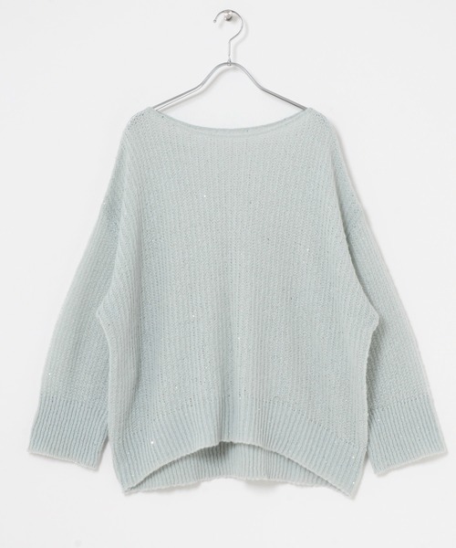 URBAN RESEARCH ROSSO WOMEN(アーバンリサーチ ロッソ)の「モヘア混スパンコールシアーニット(ニット/セーター・レディース・ミント/オフホワイト・FREE)」の20枚目の写真