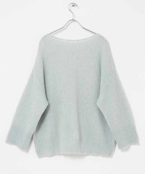 URBAN RESEARCH ROSSO WOMEN(アーバンリサーチ ロッソ)の「モヘア混スパンコールシアーニット(ニット/セーター・レディース・ミント/オフホワイト・FREE)」の22枚目の写真