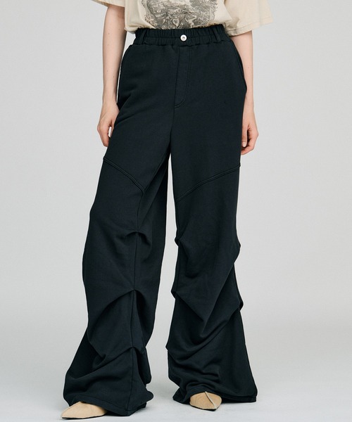PRANK PROJECT(プランクプロジェクト)の「【2026Autumn Pre-Order】タッキングスウェットパンツ / Tucking Sweatpants(スウェットパンツ・レディース・ブルー/チャコールグレー・38/36)」の1枚目の写真