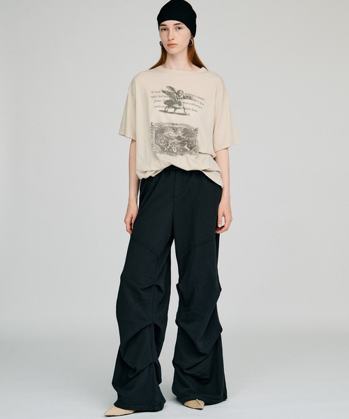 PRANK PROJECT(プランクプロジェクト)の「【2026Autumn Pre-Order】タッキングスウェットパンツ / Tucking Sweatpants(スウェットパンツ・レディース・ブルー/チャコールグレー・38/36)」の6枚目の写真