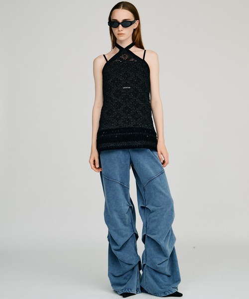 PRANK PROJECT(プランクプロジェクト)の「【2026Autumn Pre-Order】タッキングスウェットパンツ / Tucking Sweatpants(スウェットパンツ・レディース・ブルー/チャコールグレー・38/36)」の9枚目の写真