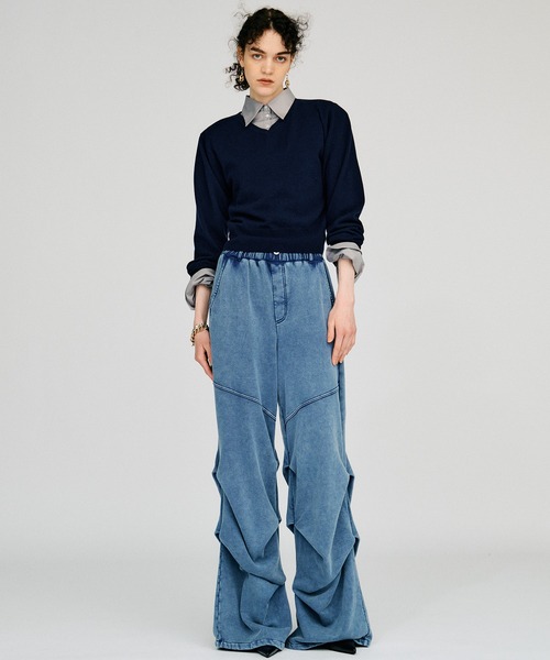 PRANK PROJECT(プランクプロジェクト)の「【2026Autumn Pre-Order】タッキングスウェットパンツ / Tucking Sweatpants(スウェットパンツ・レディース・ブルー/チャコールグレー・38/36)」の11枚目の写真