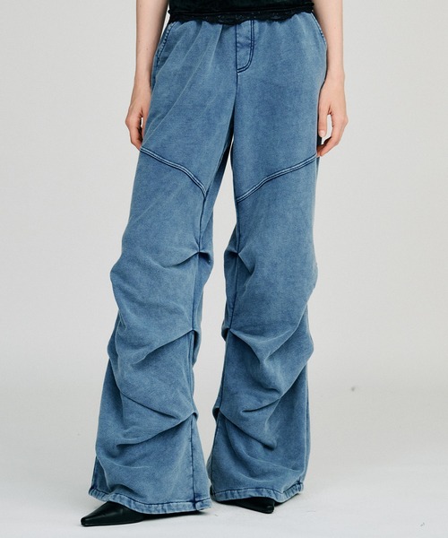 PRANK PROJECT(プランクプロジェクト)の「【2026Autumn Pre-Order】タッキングスウェットパンツ / Tucking Sweatpants(スウェットパンツ・レディース・ブルー/チャコールグレー・38/36)」の15枚目の写真