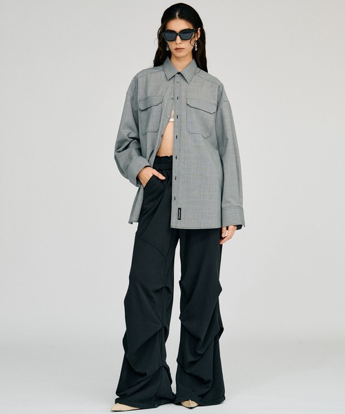 PRANK PROJECT(プランクプロジェクト)の「【2026Autumn Pre-Order】タッキングスウェットパンツ / Tucking Sweatpants(スウェットパンツ・レディース・ブルー/チャコールグレー・38/36)」の14枚目の写真
