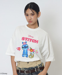 4GEEKs by SPIRALGIRL（フォーギークスバイスパイラルガール）の「【Disney/ディズニー/スティッチ】オーバーＴシャツ（Tシャツ/カットソー）」