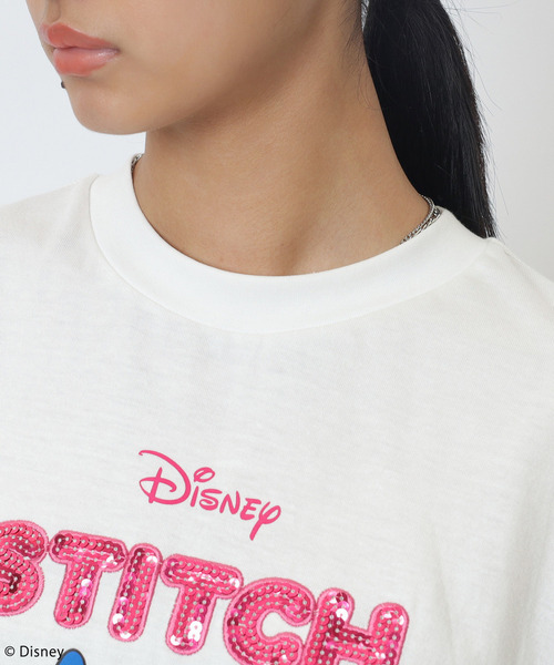 4GEEKS BY SPIRALGIRL(フォーギークスバイスパイラルガール)の「【Disney/ディズニー/スティッチ】オーバーTシャツ(Tシャツ/カットソー・レディース・ホワイト・FREE)」の7枚目の写真