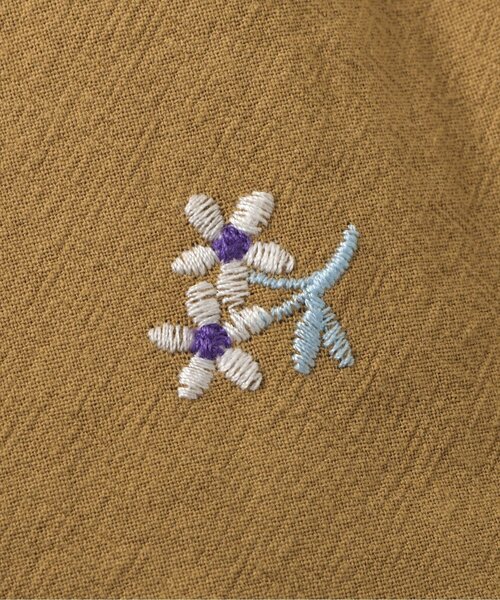 apres les cours(アプレレクール)の「フラワー・ハート刺繍半袖チュニック_セットアップ可(シャツ/ブラウス・キッズ・マスタード/エンジ・80/90/100/110/120/130/140)」の12枚目の写真