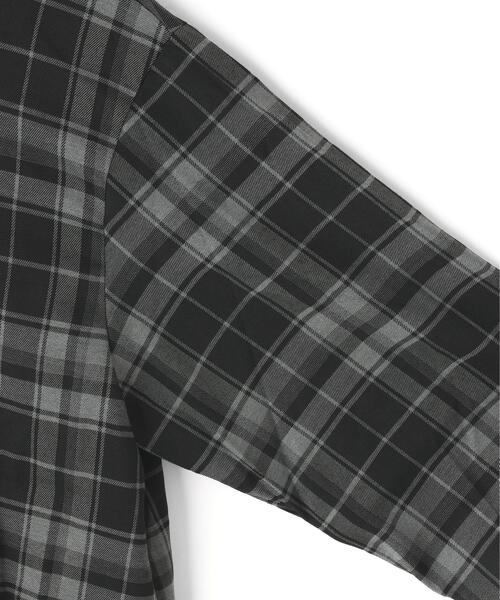 gibous（ギボス）の「gibous/ギボス/logo snake check parker（シャツ/ブラウス・レディース・ブラック・L/M）」の4枚目の写真