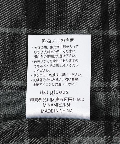 gibous（ギボス）の「gibous/ギボス/logo snake check parker（シャツ/ブラウス・レディース・ブラック・L/M）」の10枚目の写真