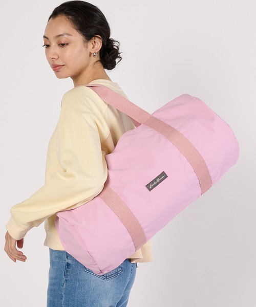 Eddie Bauer（エディーバウアー）の「ドラム ジムバッグ（ドラムバッグ・レディース・ピンク/ブラウン/グリーン・F）」の3枚目の写真