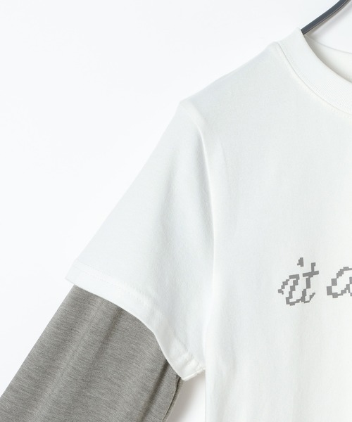 JEANASIS（ジーナシス）の「【25quee】ロゴスタッズレイヤードLS/1053706（Tシャツ/カットソー・レディース・グリーン系その他/グレー系その他/パープル系その他・FREE）」の6枚目の写真