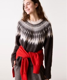 ALPACA JACQUARD PULLOVER