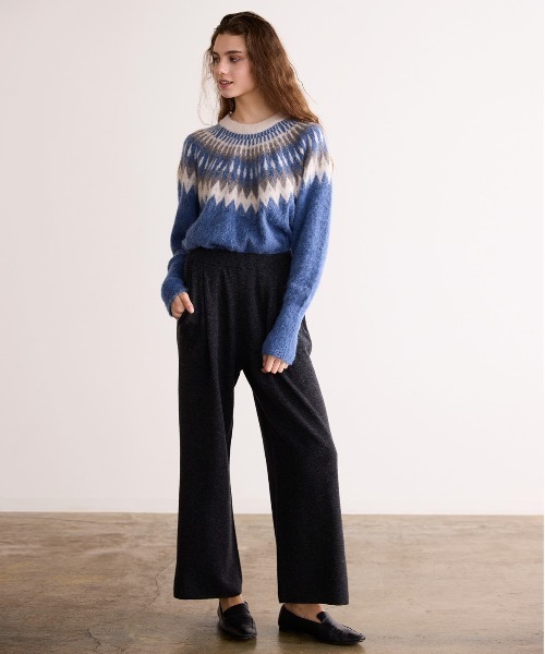WALANCE(ワランス)の「ALPACA JACQUARD PULLOVER(ニット/セーター・レディース・ブルー/ブラウン・FREE)」の7枚目の写真