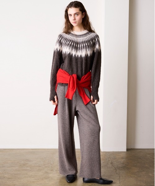 WALANCE(ワランス)の「ALPACA JACQUARD PULLOVER(ニット/セーター・レディース・ブルー/ブラウン・FREE)」の13枚目の写真