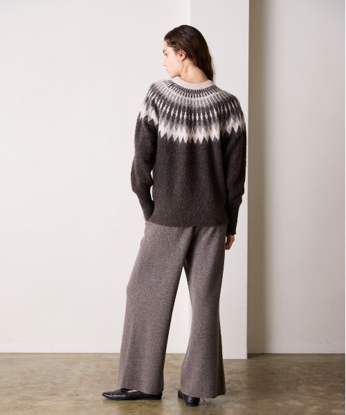 WALANCE(ワランス)の「ALPACA JACQUARD PULLOVER(ニット/セーター・レディース・ブルー/ブラウン・FREE)」の14枚目の写真