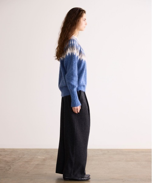 WALANCE(ワランス)の「ALPACA JACQUARD PULLOVER(ニット/セーター・レディース・ブルー/ブラウン・FREE)」の17枚目の写真
