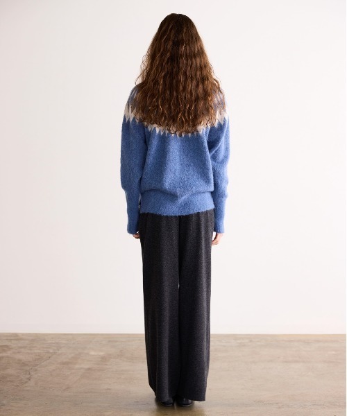 WALANCE(ワランス)の「ALPACA JACQUARD PULLOVER(ニット/セーター・レディース・ブルー/ブラウン・FREE)」の18枚目の写真
