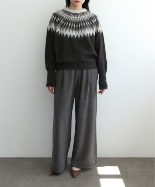 WALANCE(ワランス)の「ALPACA JACQUARD PULLOVER(ニット/セーター・レディース・ブルー/ブラウン・FREE)」の21枚目の写真