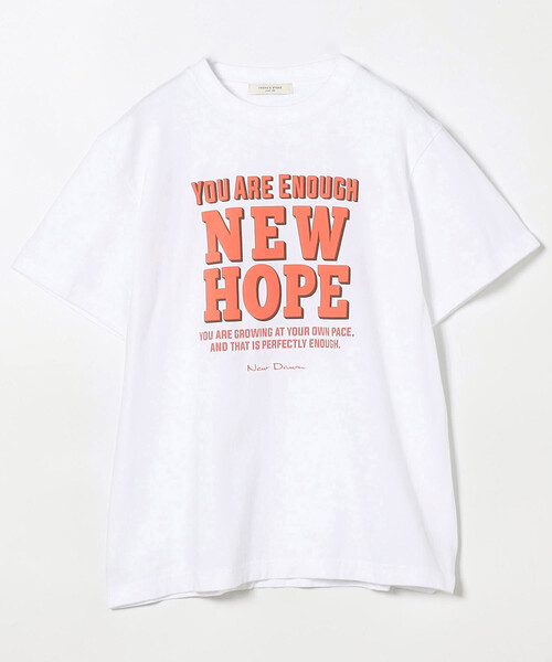 FREAK'S STORE(フリークスストア)の「メッセージロゴ Tシャツ(HOPE)/ホープTシャツ(Tシャツ/カットソー・レディース・ネイビー/オフホワイト/グレー・フリ-)」の2枚目の写真