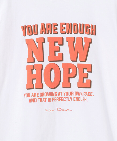 FREAK'S STORE(フリークスストア)の「メッセージロゴ Tシャツ(HOPE)/ホープTシャツ(Tシャツ/カットソー・レディース・ネイビー/オフホワイト/グレー・フリ-)」の15枚目の写真