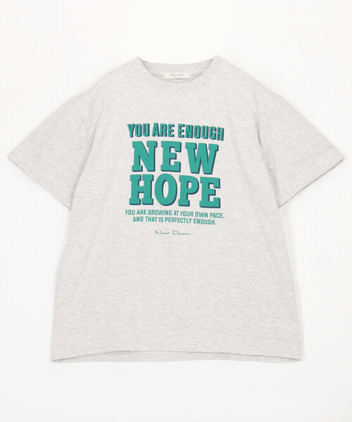 FREAK'S STORE(フリークスストア)の「メッセージロゴ Tシャツ(HOPE)/ホープTシャツ(Tシャツ/カットソー・レディース・ネイビー/オフホワイト/グレー・フリ-)」の17枚目の写真