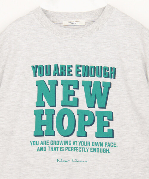 FREAK'S STORE(フリークスストア)の「メッセージロゴ Tシャツ(HOPE)/ホープTシャツ(Tシャツ/カットソー・レディース・ネイビー/オフホワイト/グレー・フリ-)」の19枚目の写真