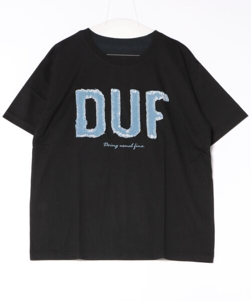 styiro（スタイロ）の「デニム風ロゴオーバーサイズ半袖Tシャツ 秋服（Tシャツ/カットソー・レディース・ライトグレー/ブラック/ホワイト・M/L）」の11枚目の写真