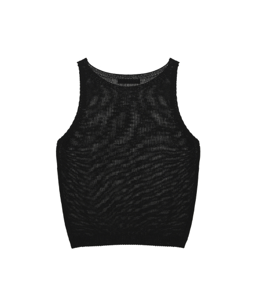 NICK&NICOLE(ニックアンドニコール)の「LINEN BLEND KNIT TOP_BLACK(Tシャツ/カットソー・レディース・その他・FREE)」の2枚目の写真