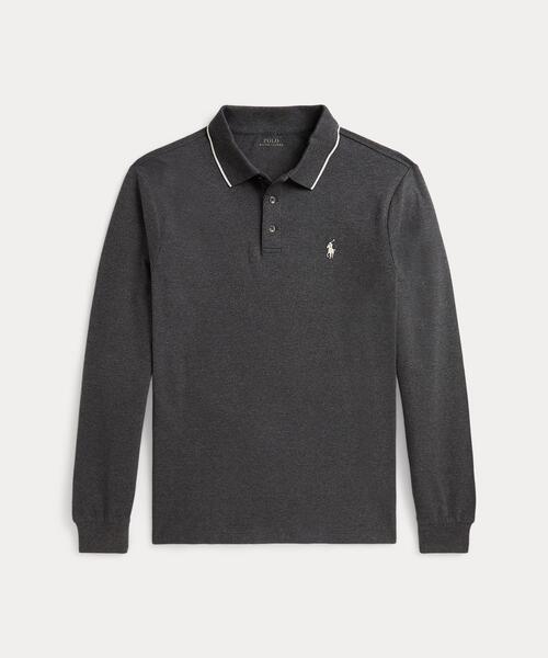 POLO RALPH LAUREN(ポロ ラルフ ローレン)の「カスタム スリム フィット ストレッチ メッシュ ポロシャツ(ポロシャツ・メンズ・グレー系・M/L)」の1枚目の写真