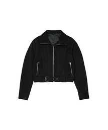 DEINET BELTED COTTON JACKET IN BLACK