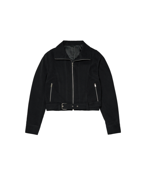 DEINET(ダイニット)の「DEINET BELTED COTTON JACKET IN BLACK(その他アウター・レディース・その他・FREE)」の1枚目の写真