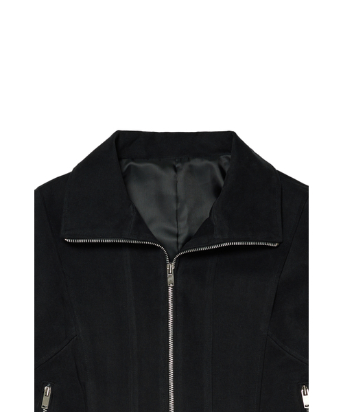 DEINET(ダイニット)の「DEINET BELTED COTTON JACKET IN BLACK(その他アウター・レディース・その他・FREE)」の4枚目の写真