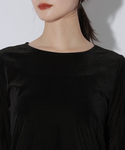 LAKOLE(ラコレ)の「シアーベロアロンT / 1056077(Tシャツ/カットソー・レディース・アイボリー/マスタード/ブラック/ブラウン・FREE)」の22枚目の写真