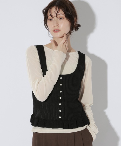 LAKOLE(ラコレ)の「シアーベロアロンT / 1056077(Tシャツ/カットソー・レディース・アイボリー/マスタード/ブラック/ブラウン・FREE)」の16枚目の写真