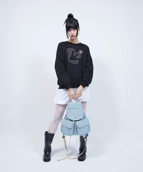 LMR(エルエムアール)の「フローラルロゴライト2ポケットバックパックBLUE(バックパック/リュック・レディース・ブルー・FREE)」の9枚目の写真