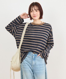 ABYS（アビス）の「オーバーサイズボーダーTシャツ（Tシャツ/カットソー）」