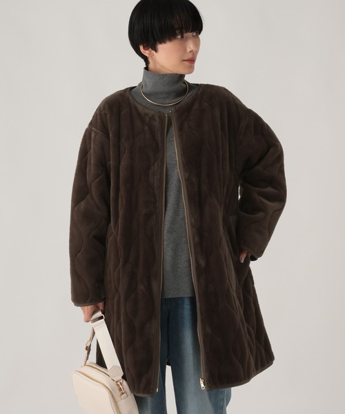 Elura(エルーラ)の「リバーシブルファーコート680062(その他アウター・レディース・ベージュ/チャコールグレー/ブラウン・MEDIUM/SMALL)」の16枚目の写真